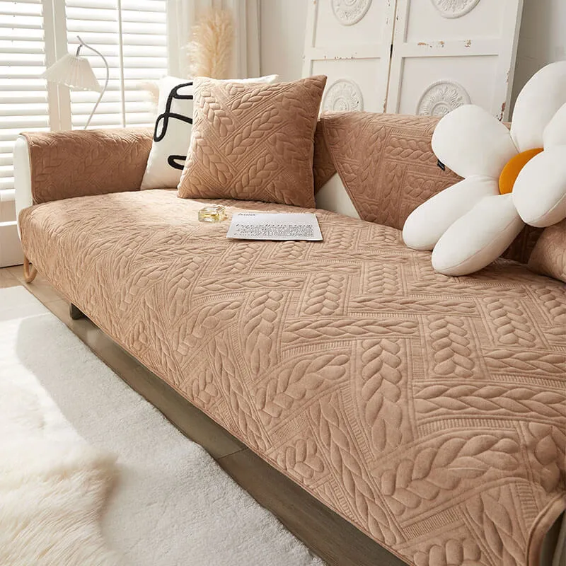 VelvetWarm™ | Warmer Sofabezug aus Kristallvelour mit rutschfester Rückseite