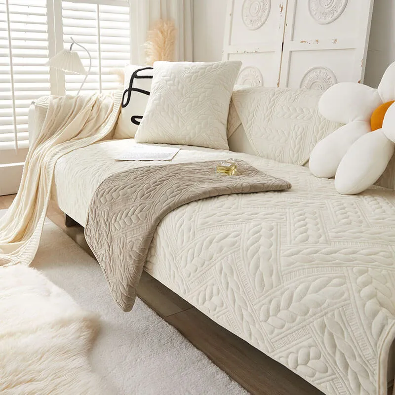 VelvetWarm™ | Warmer Sofabezug aus Kristallvelour mit rutschfester Rückseite