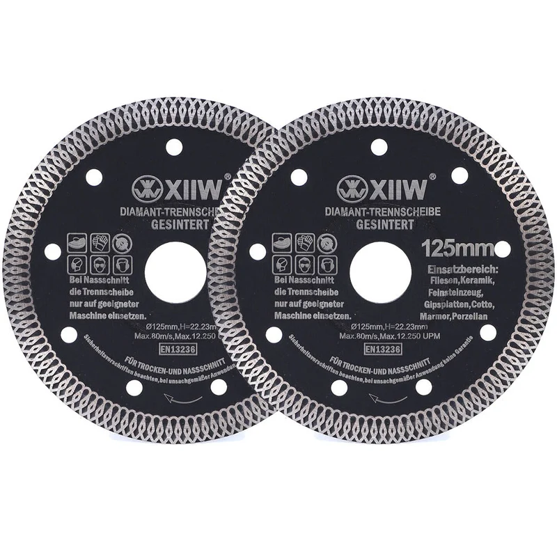 XIIW 2stk Diamanttrennscheibe | 125mm | 1.4mm dünn