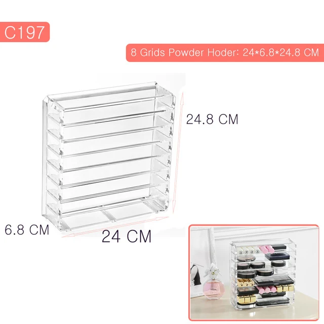 Plastics makeup holder Cosmetics holder jewelry storage Powder organizing cosmetics organizer rack A77