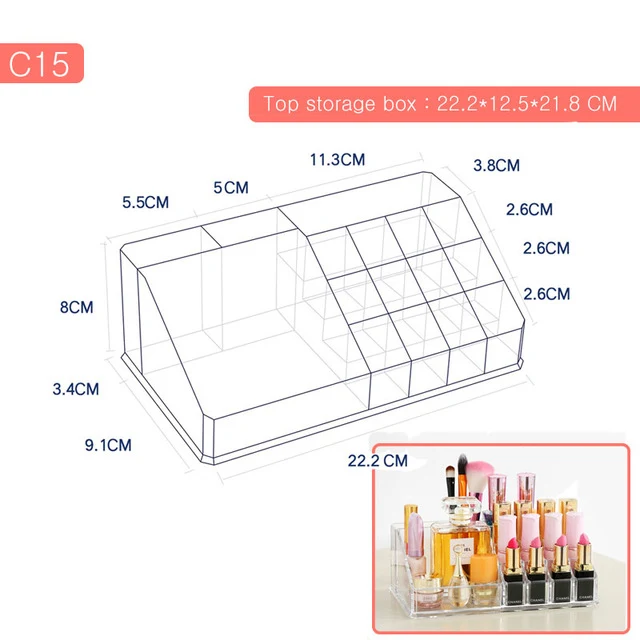 Plastics makeup holder Cosmetics holder jewelry storage Powder organizing cosmetics organizer rack A77