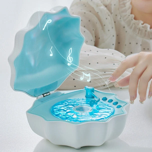 Skanto | Retro-Muschel Bluetooth-Plattenspieler LED-Nachtlicht – Perfektes Geschenk für Kinder und Mädchen