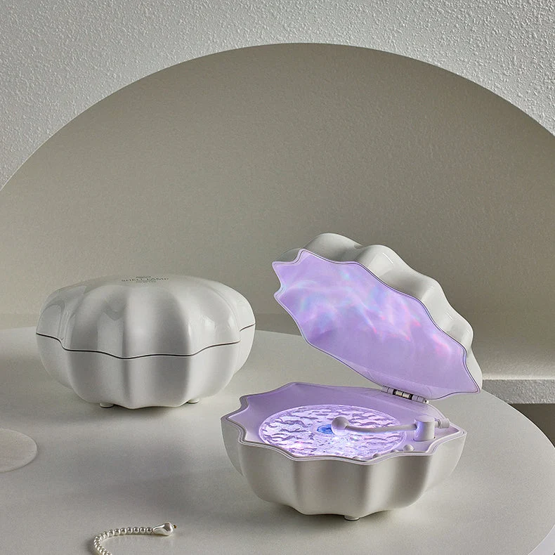 Skanto | Retro-Muschel Bluetooth-Plattenspieler LED-Nachtlicht – Perfektes Geschenk für Kinder und Mädchen