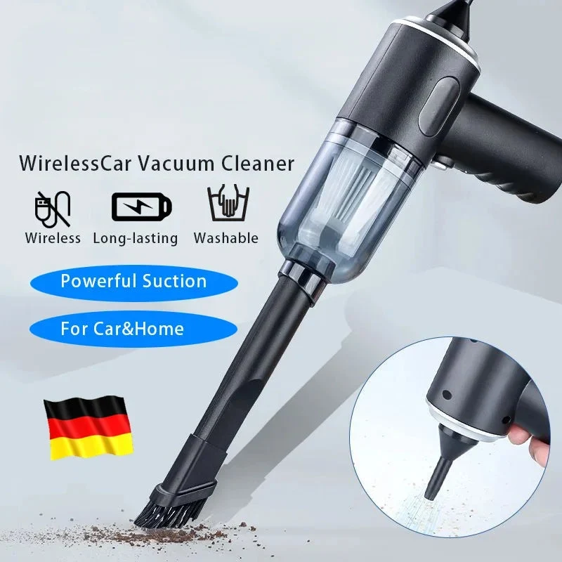 DustGo™ | Kabelloser Handstaubsauger mit 9000 Pa Saugleistung & USB-Aufladung
