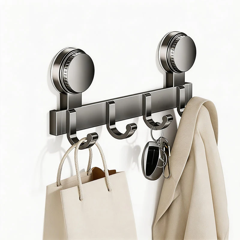 GripTight™ | Hakenleiste ohne Bohren mit 3–7 Haken aus Aluminium