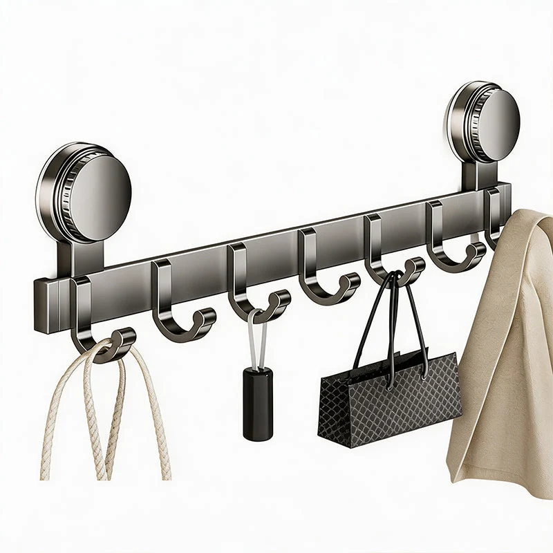 GripTight™ | Hakenleiste ohne Bohren mit 3–7 Haken aus Aluminium