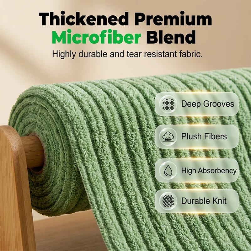 CleanRoll™ | Wiederverwendbare Mikrofaser-Reinigungstücher auf der Rolle – 20 Stück