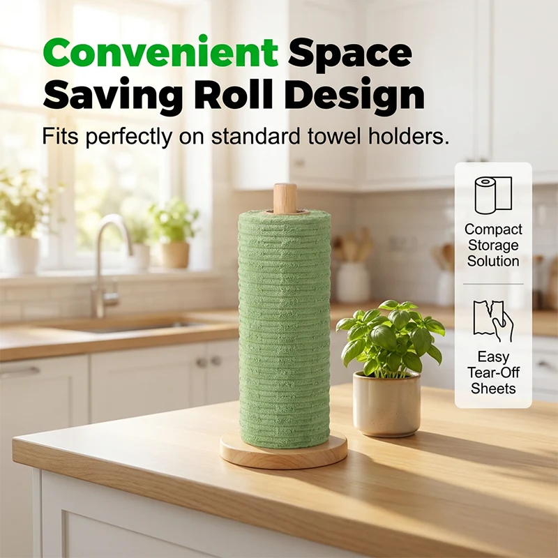 CleanRoll™ | Wiederverwendbare Mikrofaser-Reinigungstücher auf der Rolle – 20 Stück