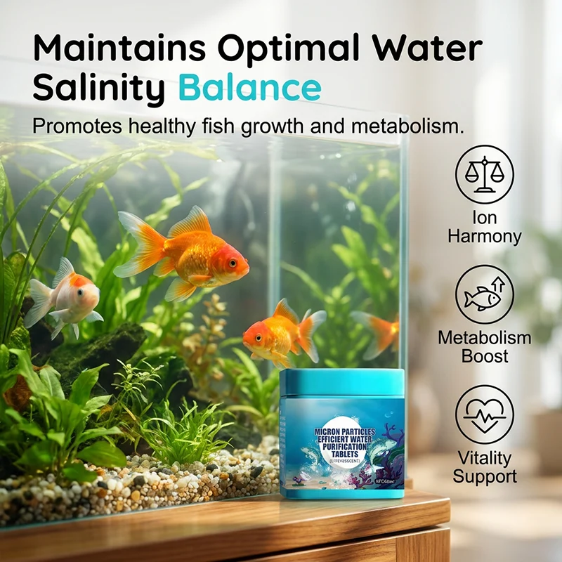 AquaPure™ | Schnell lösliche Aquarium-Reinigungstabletten – 50 Stück