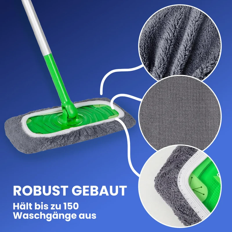 MopMate™ | Waschbare & wiederverwendbare Mopp-Bezüge – 25 cm & 42 cm
