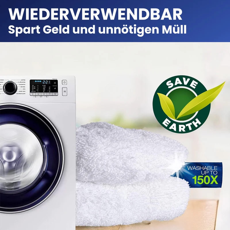MopMate™ | Waschbare & wiederverwendbare Mopp-Bezüge – 25 cm & 42 cm