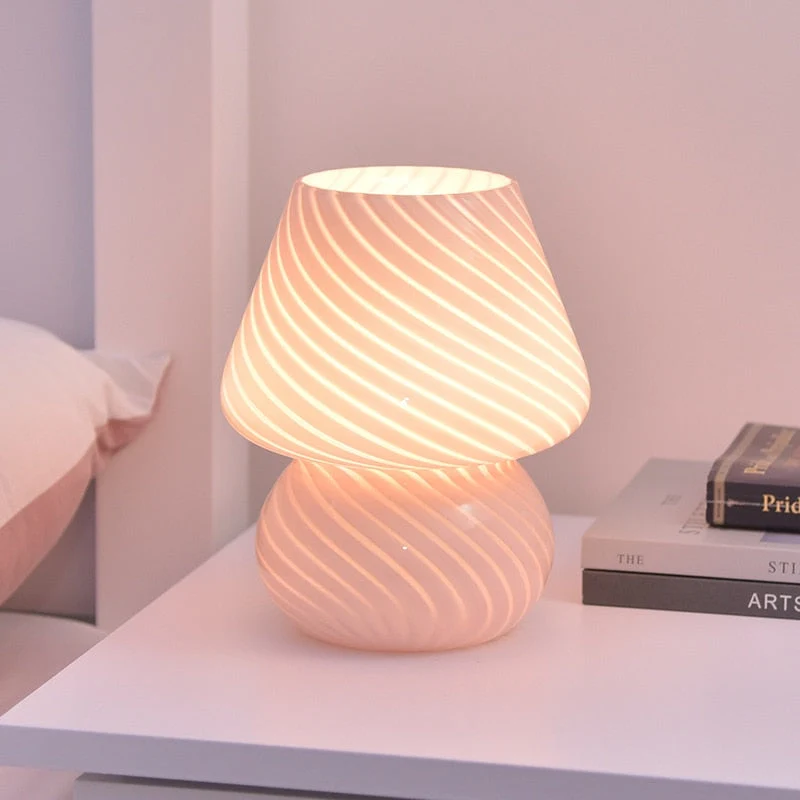 Skanto | Pilzförmige Glas-LED-Schreibtischlampe