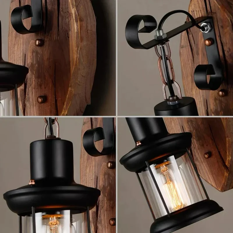 Skanto | Retro Laternenlampe Industrielle Wandlampe