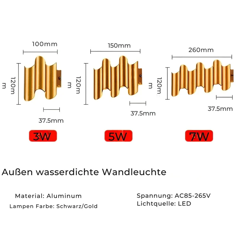 Skanto | Aluminium-Wandlampe