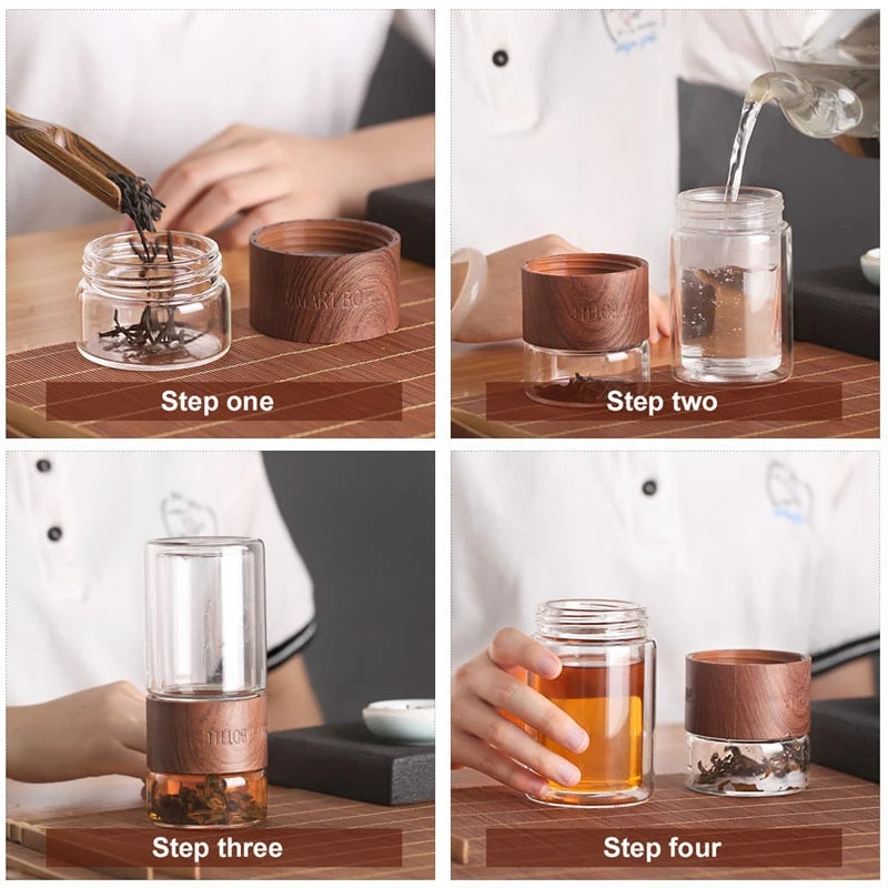Skanto | Leicht zu tragender Glas-Tee-Infuser