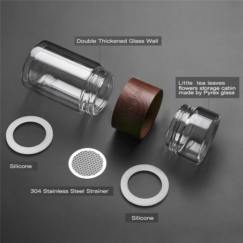 Skanto | Leicht zu tragender Glas-Tee-Infuser