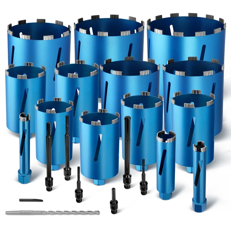 Profi Diamantbohrkrone für Beton & Stahlbeton Ø26–202 mm, M22, SDS Plus/Max, Nass & Trockenbohren
