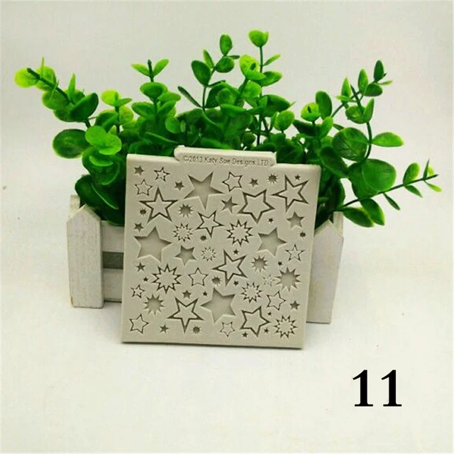 12pcs Different Type Cake pattern Texture Silicone Mold Cake Mold Silicone Baking Tools Kitchen Accessories Fondant Heart-shape