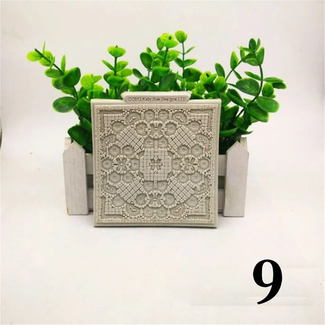 12pcs Different Type Cake pattern Texture Silicone Mold Cake Mold Silicone Baking Tools Kitchen Accessories Fondant Heart-shape