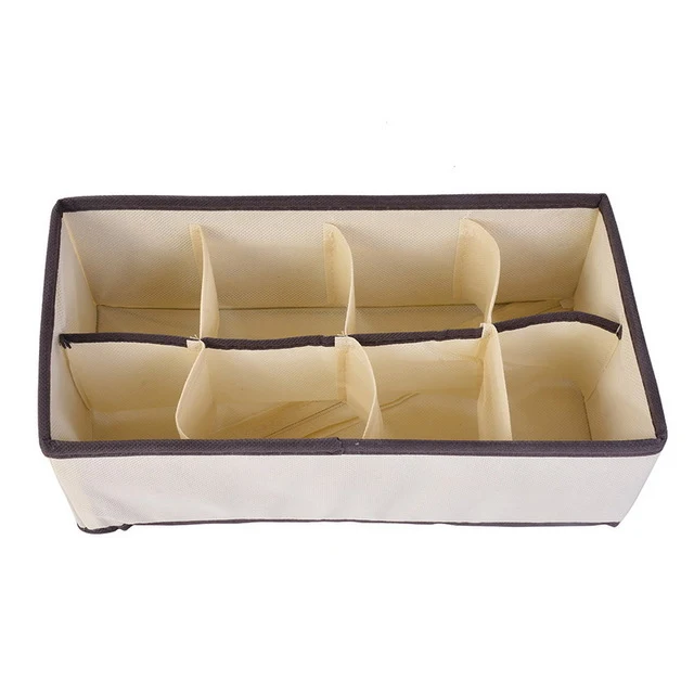 LASPERAL Drawer Closet Organizers Boxes For Underwear Bra Home Storage Non-woven Scarfs Socks Bra Organizer Storage Box