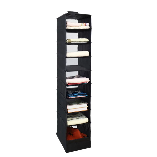 HIPSTEEN Nine Layers Durable Oxford Cloth Organizer Rack Wardrobe Clothes Storage Hanging Bag