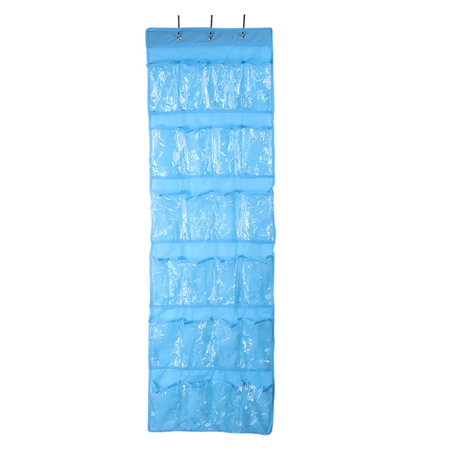 24 Pockets Storage Bag Hanging Shoes Holder Room Door Back Bags Bathroom Sundries Organizer Home Storage