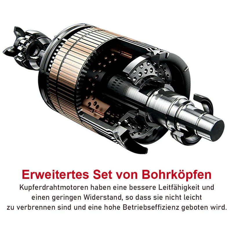 XIIW 500W Elektrische Rohrreinigungsmaschine | Profi Abflussreiniger mit 20m Spiralen-Set | Rohrreinigungsgerät für Rohre Ø30-100mm