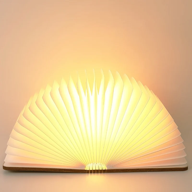 Skanto | 📖 Buchlampe aus Holz – Schreibtischlampe, Geschenk, Dekoleuchte