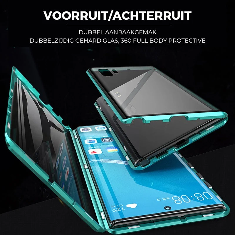 gehärtetes Glas Doppelseitige Handyhülle für Samsung