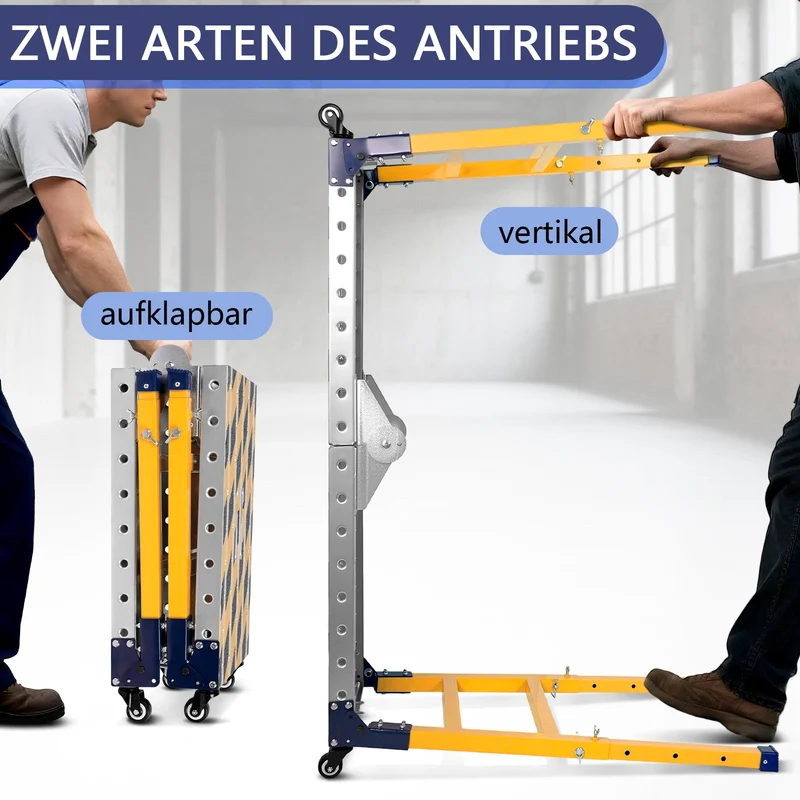XIIW 500kg Multifunktionale Arbeitsplattform | Höhenverstellbarer Schweißtisch & Gerüst 70-110cm | Mobiler Arbeitstisch aus 42CrMo4 Legierungsstahl