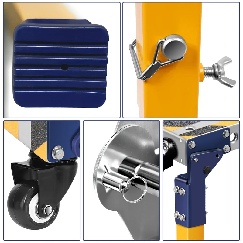 XIIW 500kg Multifunktionale Arbeitsplattform | Höhenverstellbarer Schweißtisch & Gerüst 70-110cm | Mobiler Arbeitstisch aus 42CrMo4 Legierungsstahl