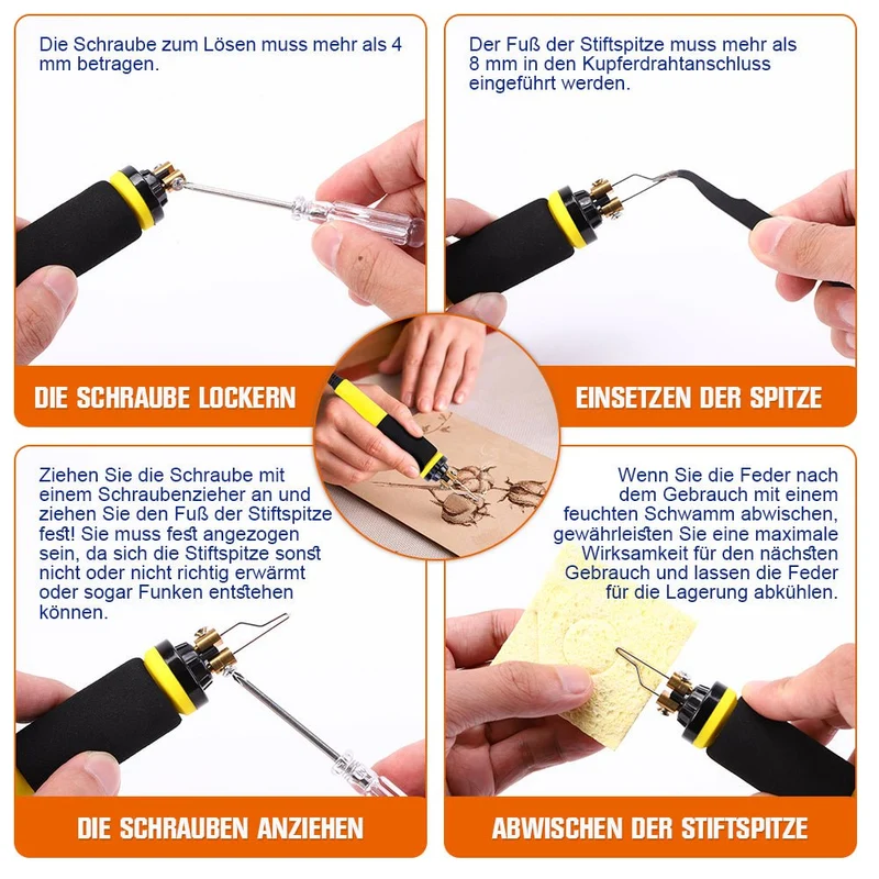 165-teiliges 2-in-1 Brandmal- & Lötset für DIY, Holz & Elektronik