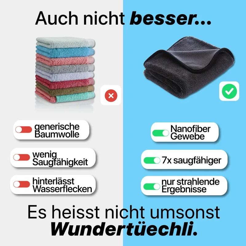 ClearDry™ | Saugstarkes Reinigungstuch für Dusche & glatte Oberflächen
