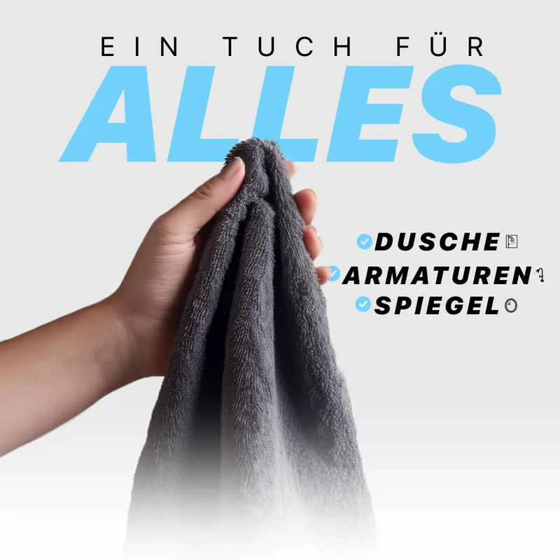ClearDry™ | Saugstarkes Reinigungstuch für Dusche & glatte Oberflächen