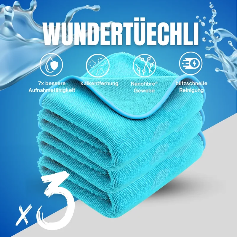 ClearDry™ | Saugstarkes Reinigungstuch für Dusche & glatte Oberflächen