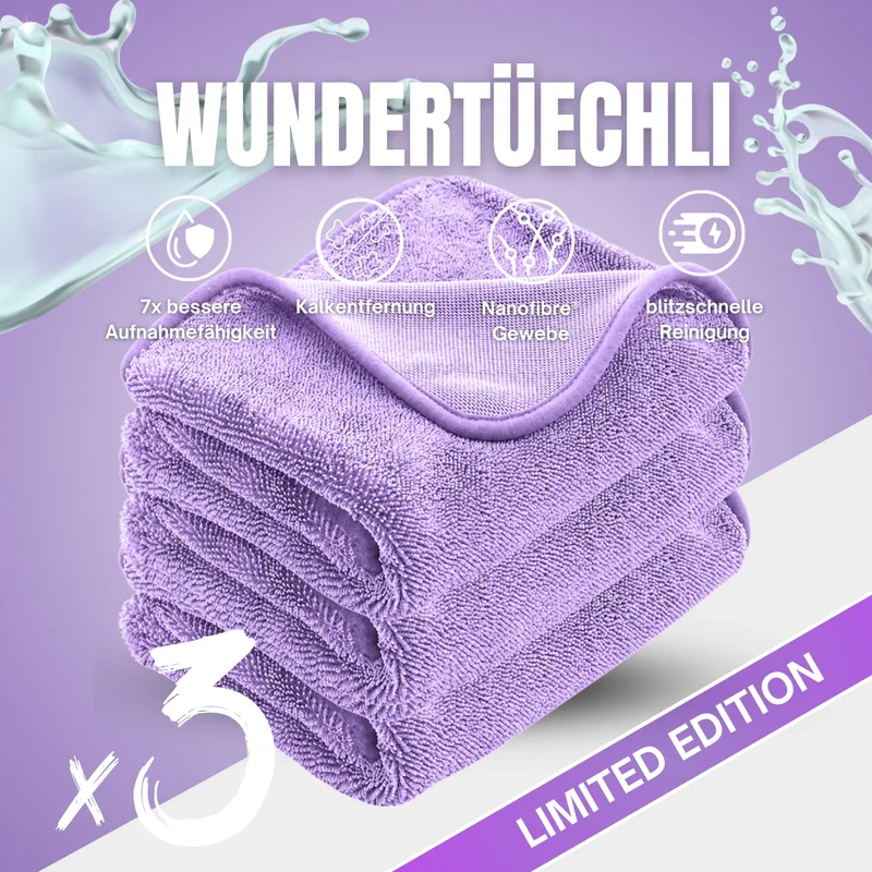 ClearDry™ | Saugstarkes Reinigungstuch für Dusche & glatte Oberflächen