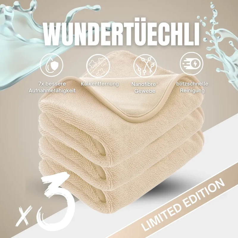 ClearDry™ | Saugstarkes Reinigungstuch für Dusche & glatte Oberflächen