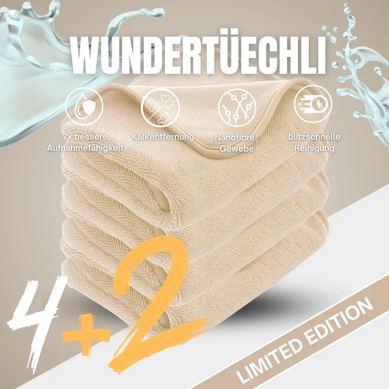ClearDry™ | Saugstarkes Reinigungstuch für Dusche & glatte Oberflächen