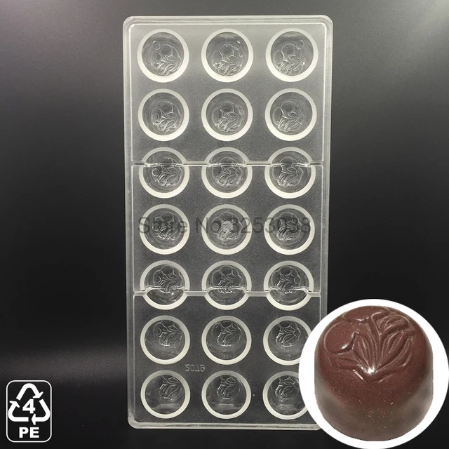 3D Plastic Polycarbonate Chocolate Moulds Shaped for Candy Soap Lollipops Making Baking Pastry Tools Form Bakeware Set Tray Mold
