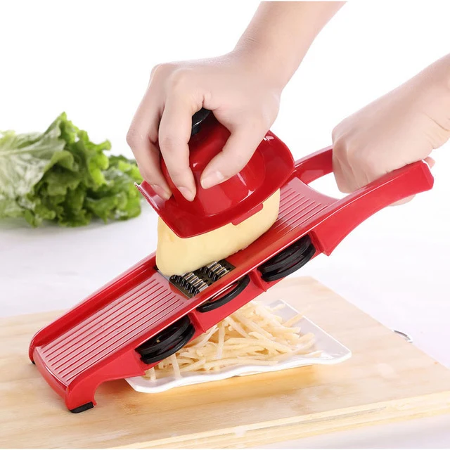 Myvit Vegetable Cutter with Steel Blade Mandoline Slicer Manual Potato Peeler Carrot Cheese Grater Dicer Kitchen Accessories