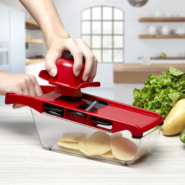 Myvit Vegetable Cutter with Steel Blade Mandoline Slicer Manual Potato Peeler Carrot Cheese Grater Dicer Kitchen Accessories