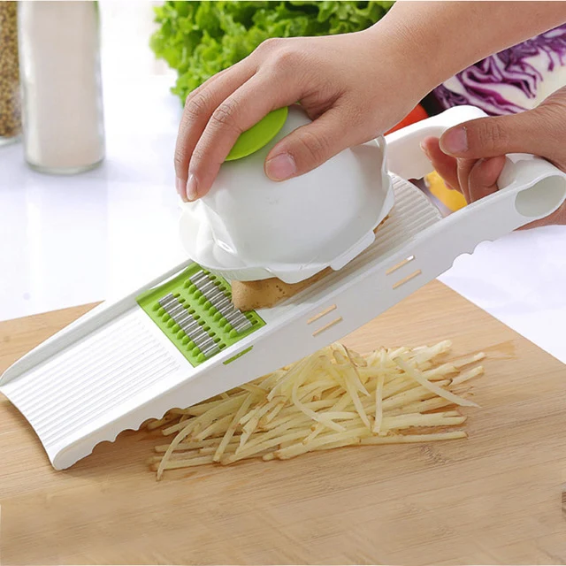 Myvit Vegetable Cutter with Steel Blade Mandoline Slicer Manual Potato Peeler Carrot Cheese Grater Dicer Kitchen Accessories