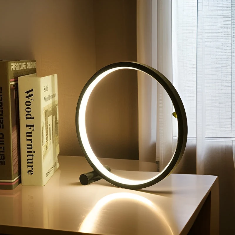 Skanto | Halo Glo Lampe – minimalistische dimmbare runde LED-Tischlampe