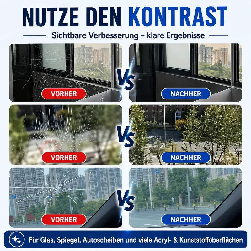 1+1 GRATIS | ClearRestore™ | Poliercreme für Glas, Acryl & glatte Oberflächen