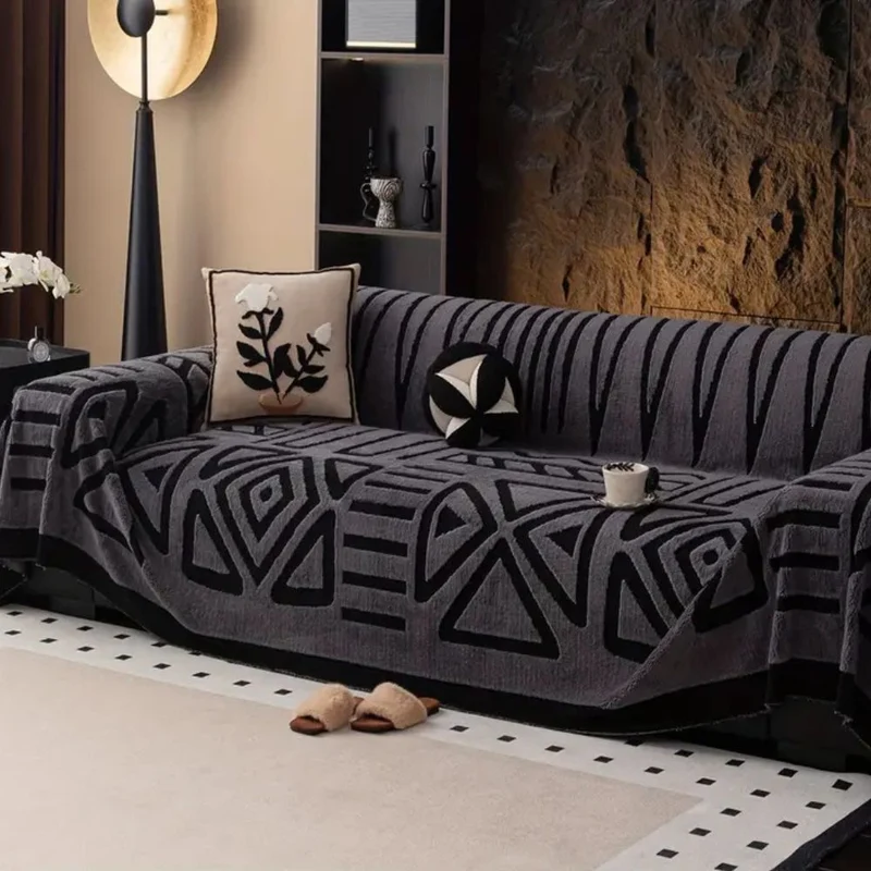 LuxeMaze™ | Eleganter Sofabezug mit rutschhemmender Jacquard-Struktur