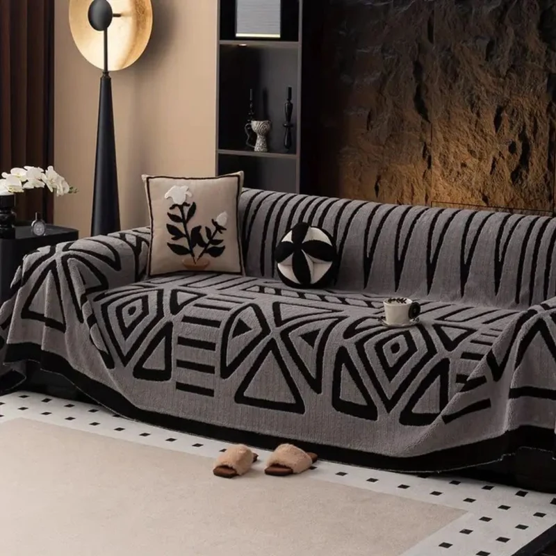 LuxeMaze™ | Eleganter Sofabezug mit rutschhemmender Jacquard-Struktur