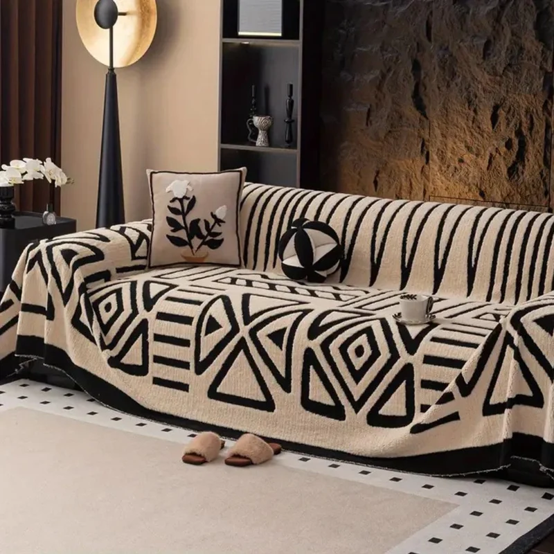 LuxeMaze™ | Eleganter Sofabezug mit rutschhemmender Jacquard-Struktur