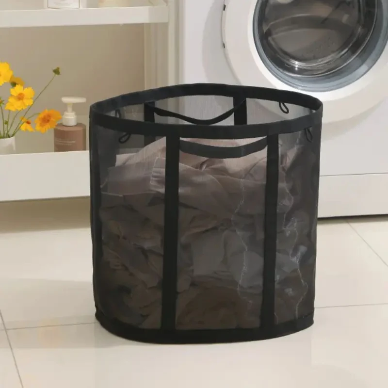 LaundryFold™ | Faltbarer Mesh-Wäschekorb mit Aufhängeschlaufe