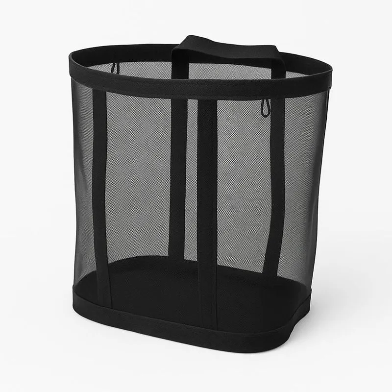 LaundryFold™ | Faltbarer Mesh-Wäschekorb mit Aufhängeschlaufe