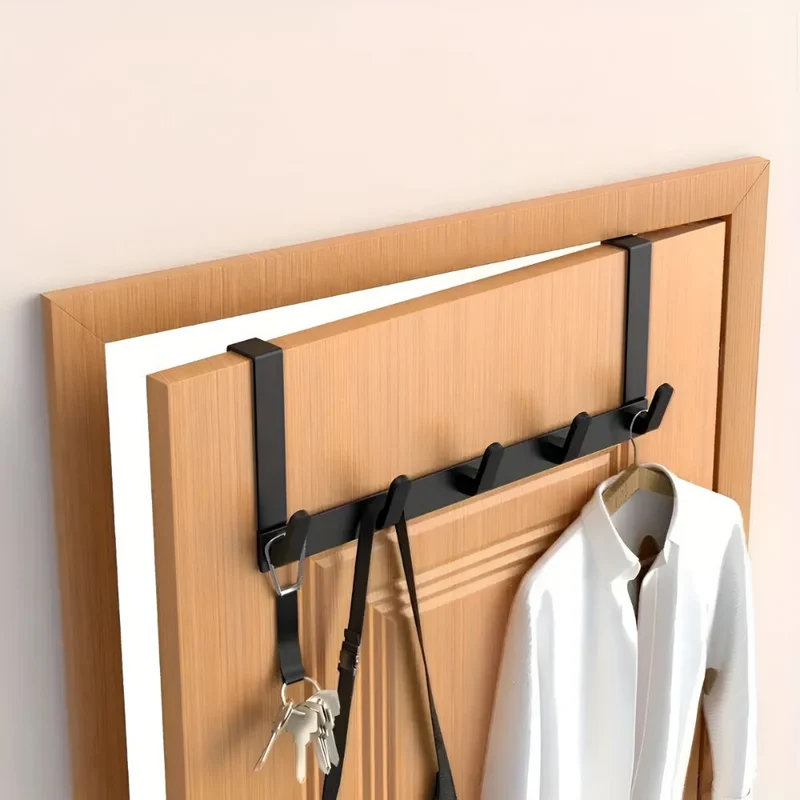 DoorEase™ | Türgarderobe aus Edelstahl mit 5 Haken ohne Bohren